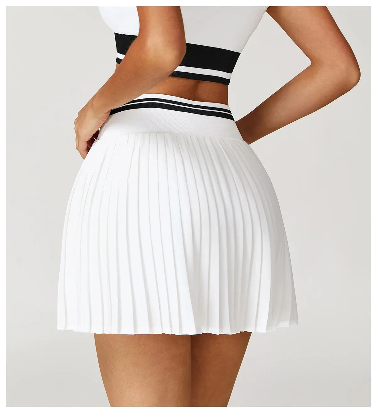 Summer Anti-Glare Tennis Skirts A-line Pleated Yoga Shorts Skirts Women High Waist Sports Fitness Skirt Gym Workout Sportswear