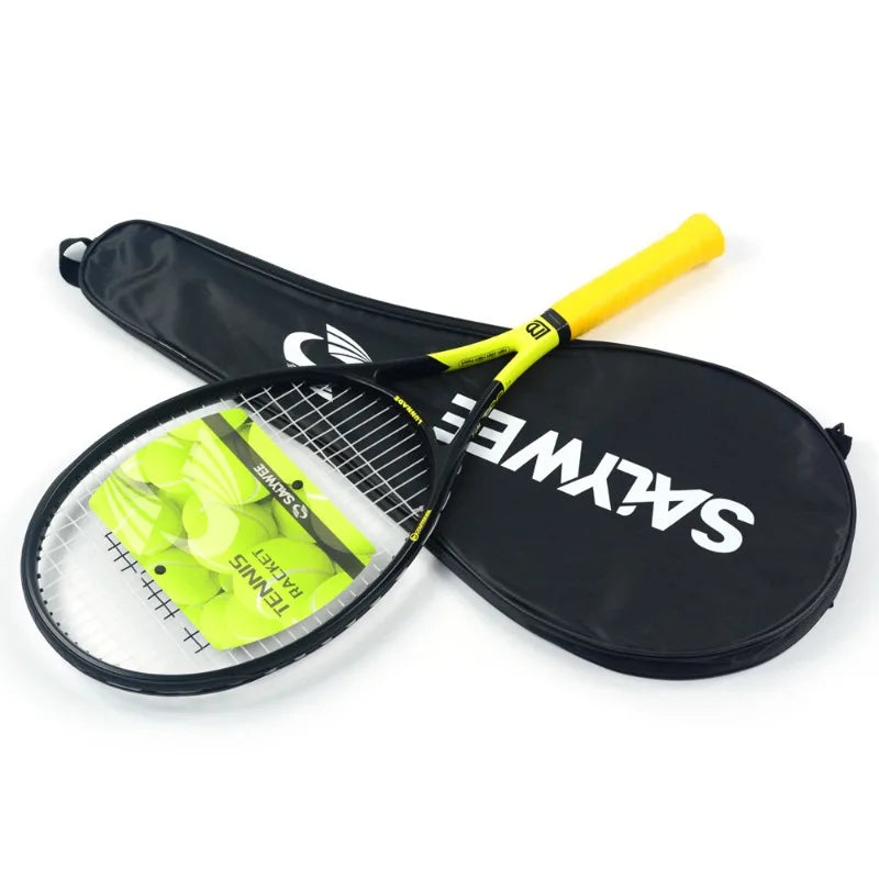 Professional Tennis Rackets Beginners Practice Lightweight Tennis Rackets Durable Training Racket Portable Sports Equipment