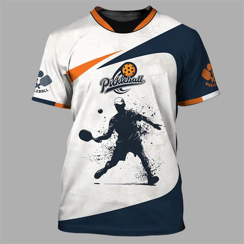 Pickleball Team Sports T-shirt For Men And Women O Neck Short Sleeve T Shirts Cool Fashion Pattern Design Trend Outdoor Tee Top
