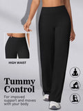 Yoga Pants Womens Trousers High Waisted Straight Wide Leg Leggings Hip up Sports Tights Suitable For Yoga Gym Casual Clothings