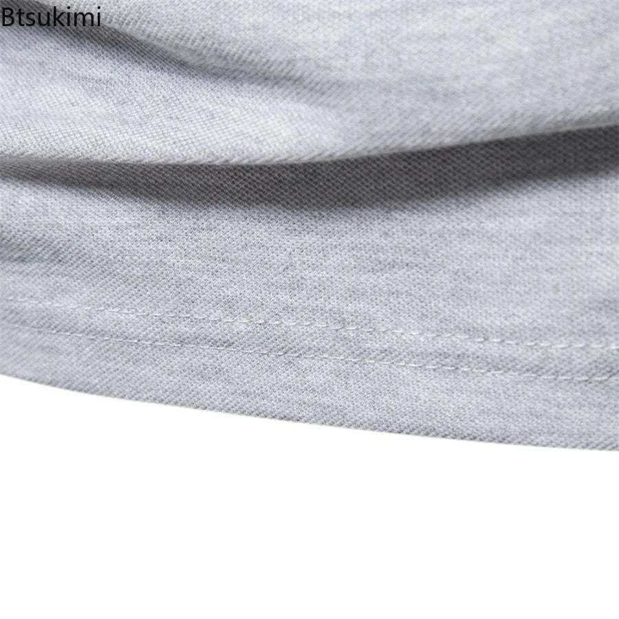 2026 New Polo T-shirts for Men High Grade Embroidery Solid Long Sleeve Golf Polo Shirts Spring Autumn Social Business Male Tops