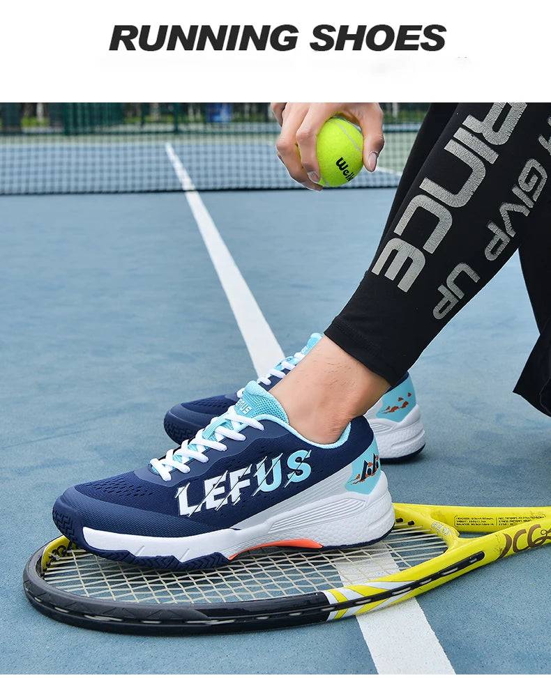 Tennis Shoes For Men 2024 New Breathable Badminton Volleyball Shoes Indoor Sport Anti-Slippery Pingpong Contest Training Sneaker