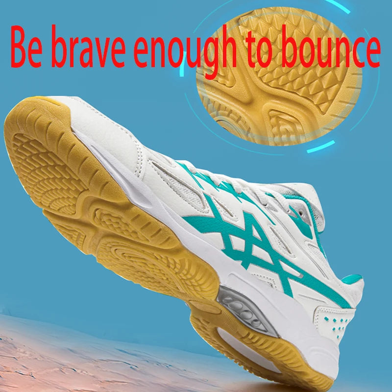 Men's and women's badminton shoes - sports support, flexibility, shock absorption and cushioning, grip table tennis shoes, volle