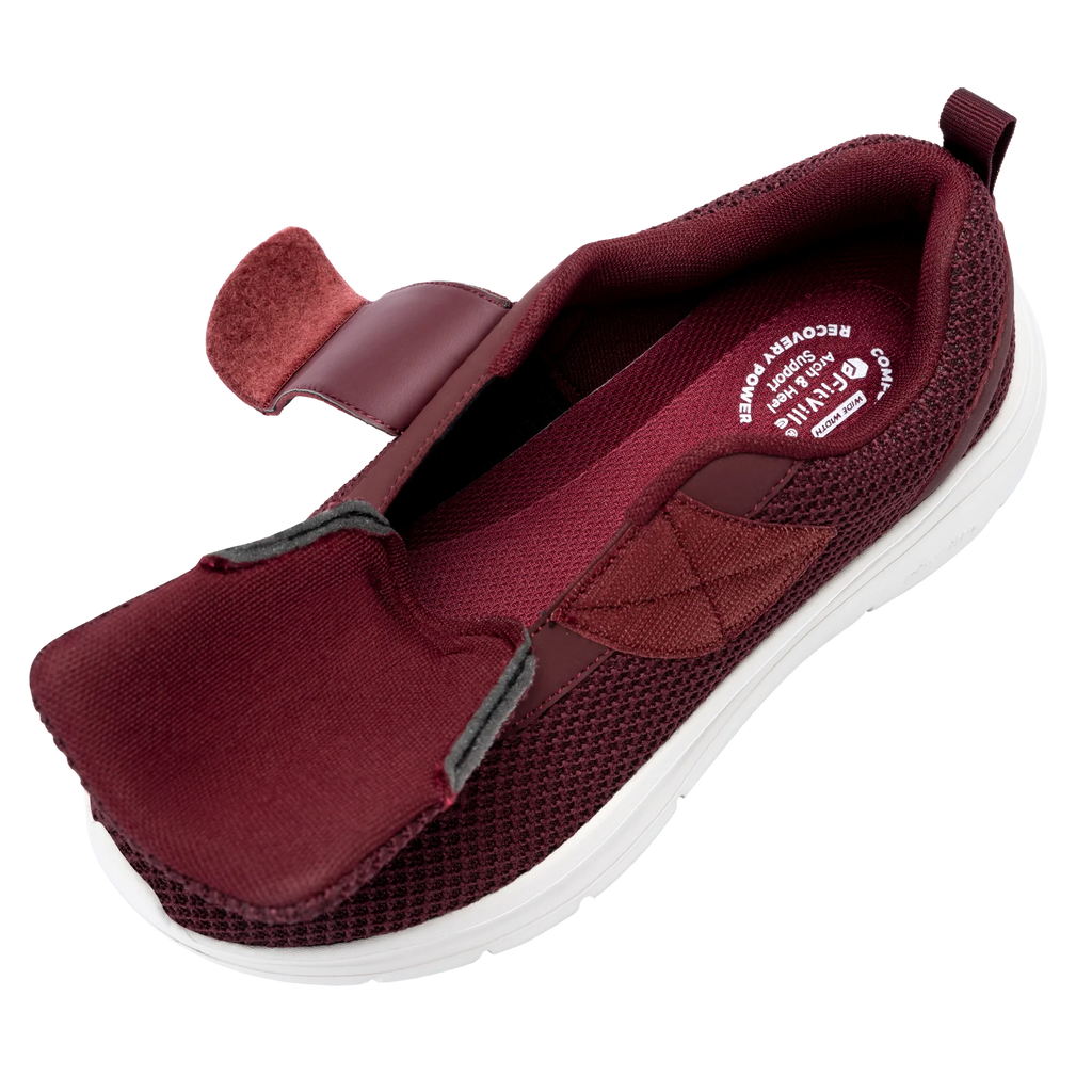 FitVille Women's Shoes Wide Diabetes Shoes Adjustable Strap for Swollen Feet Slip on Walking Lightweight Comfortable Sneakers