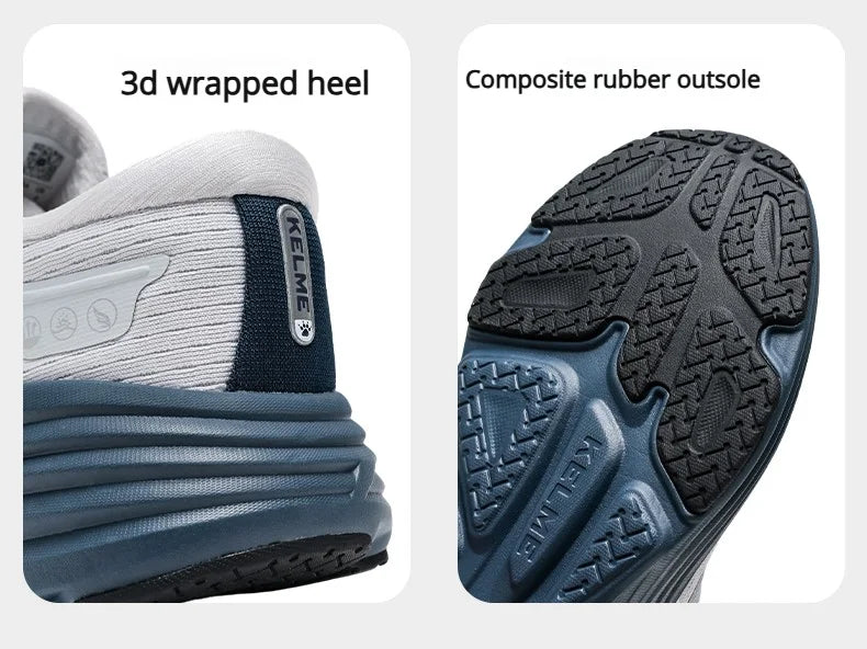Kelme Men's Casual Running Shoes Shock-absorbing And Breathable Running Shoes Lightweight And Shock-absorbing Sports Shoes