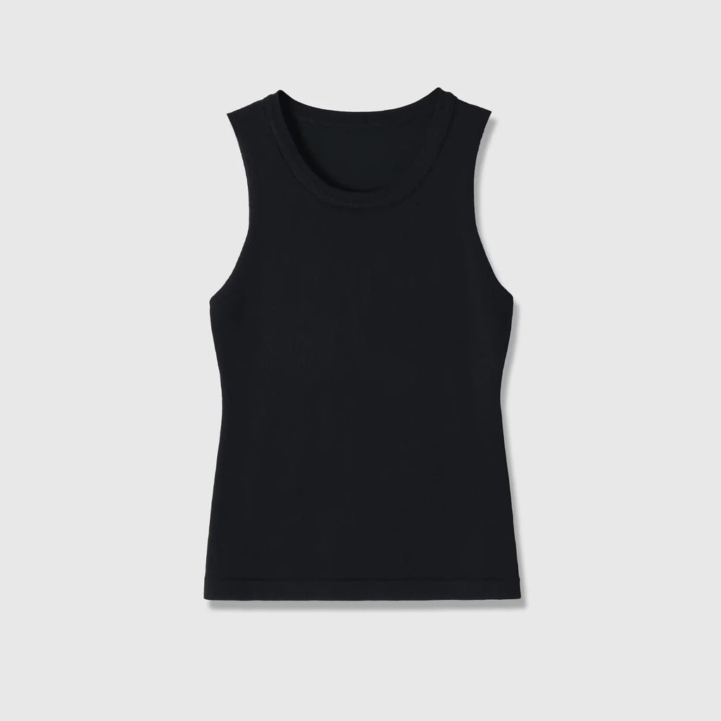 Women's Tank Tops Summer  Female Simple Solid Slimming O-Neck Casual Ribbed Sleeveless Tops Lady Daily Camisoles