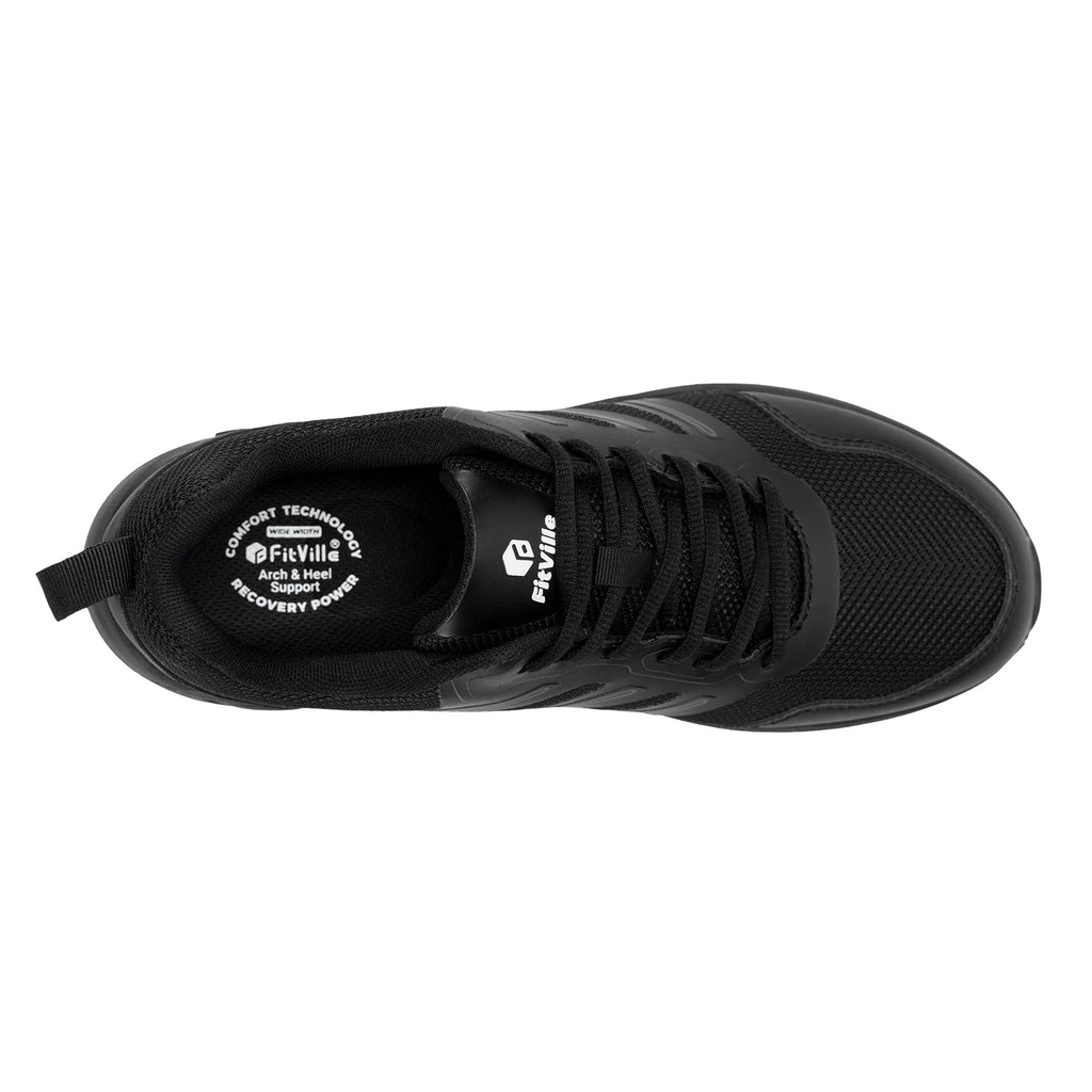 Fittington Extra Wide Men's Sports Shoes Cushioning Sneakers Trail Running Shoes For Men Heel Pain Plantar Fasciitis Relief