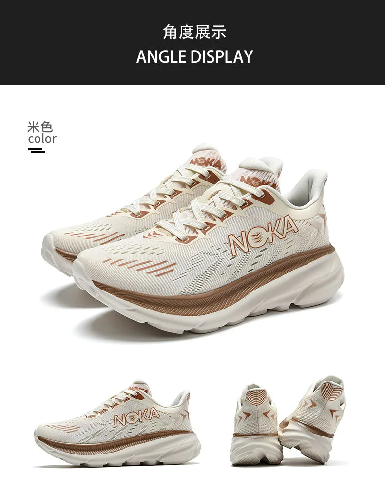 Men's Running Shoes Jogging Breathable Mesh Cushioning Non-Slip Outdoor Luxury shoes Couple Trainer Race Sneakers Off-road Shoes