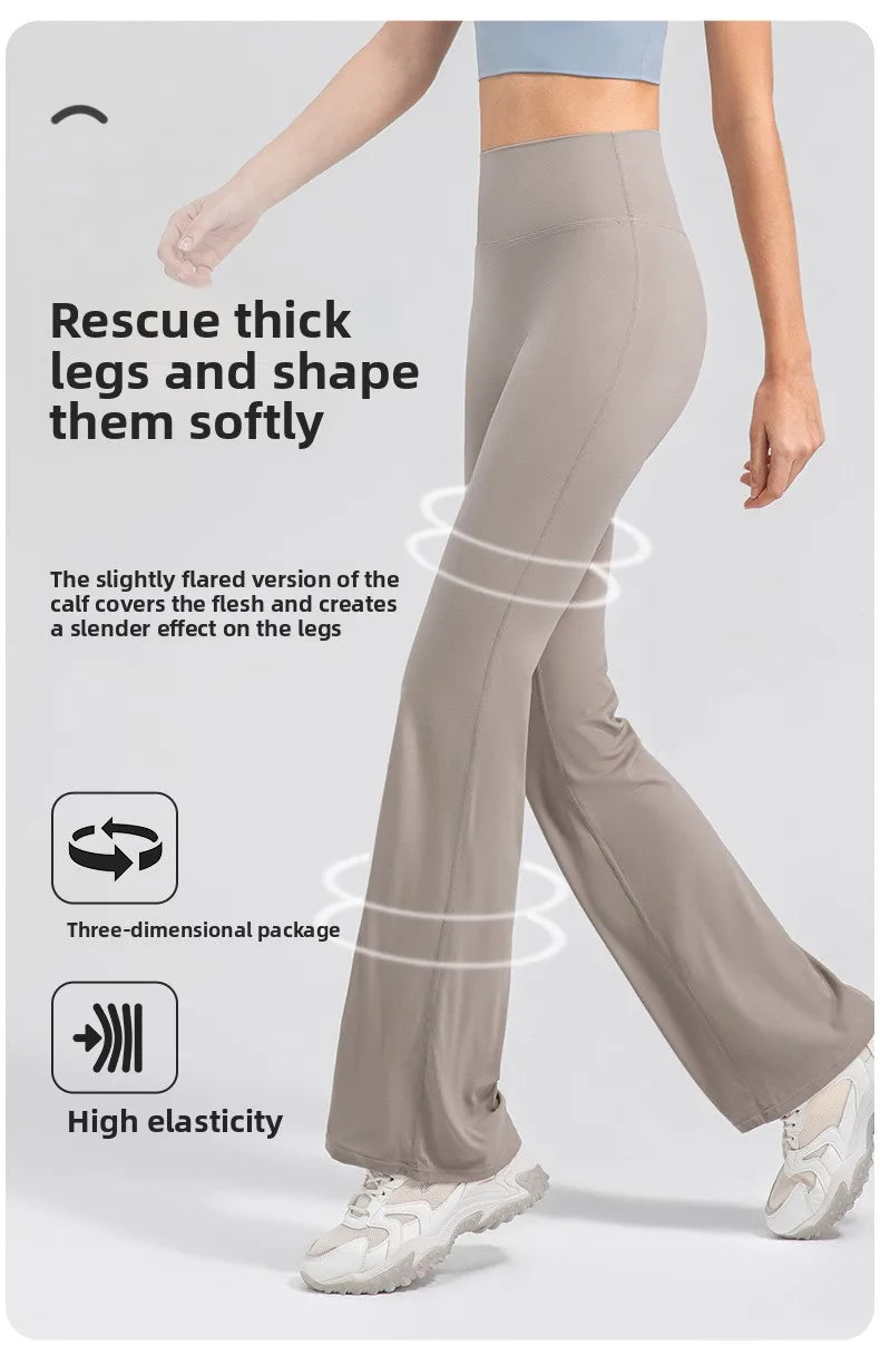 Yoga Pants Women High Waisted Yoga Pants with Pockets  Workout Flare Leggings Work Dress Pants Sports running fitness pants