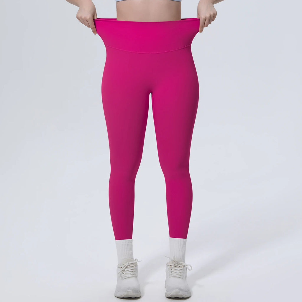 Summer Breathable Peach Buttocks Yoga Pants Solid Color High Stretch Sports Leggings Gym Push Up Outdoor Running Yoga Pants