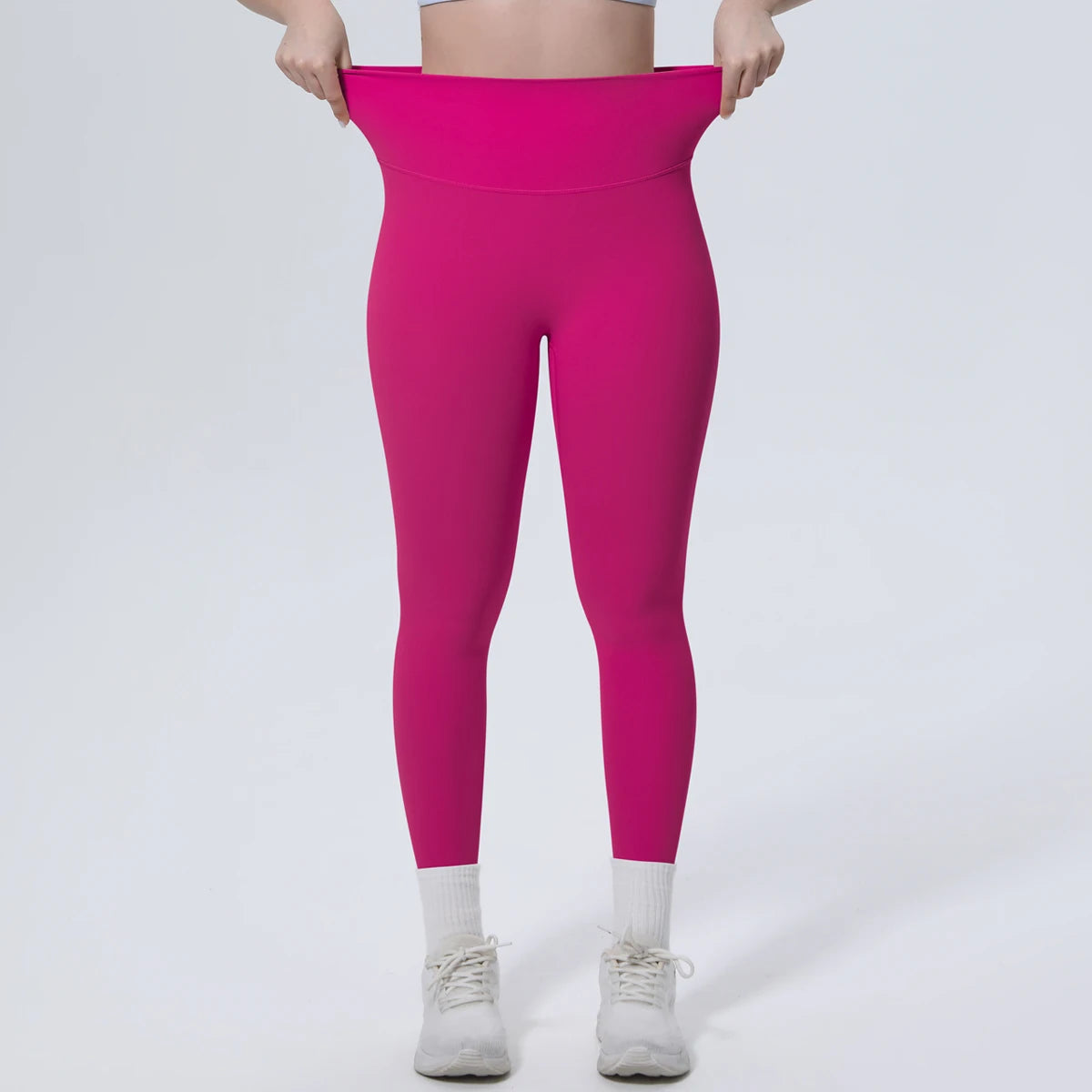 Summer Breathable Peach Buttocks Yoga Pants Solid Color High Stretch Sports Leggings Gym Push Up Outdoor Running Yoga Pants