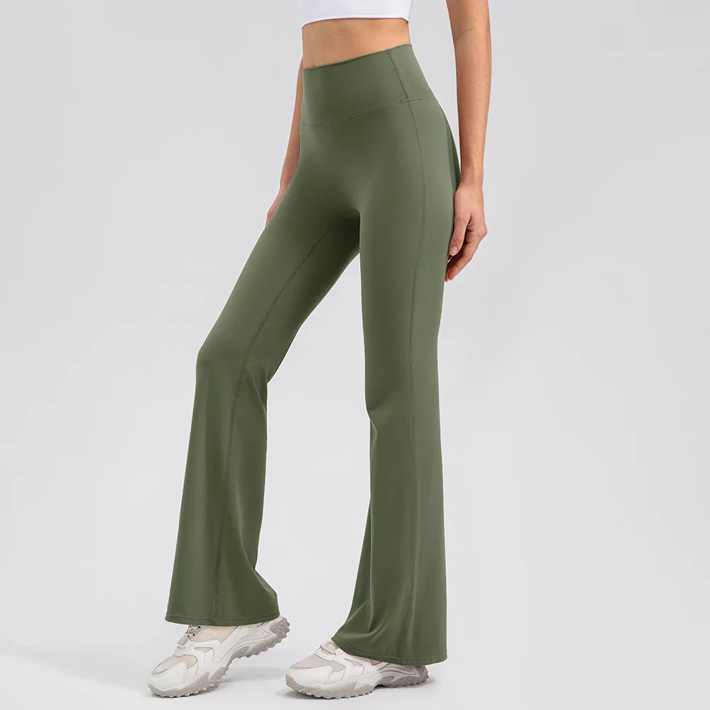 Yoga Pants Women High Waisted Yoga Pants with Pockets  Workout Flare Leggings Work Dress Pants Sports running fitness pants