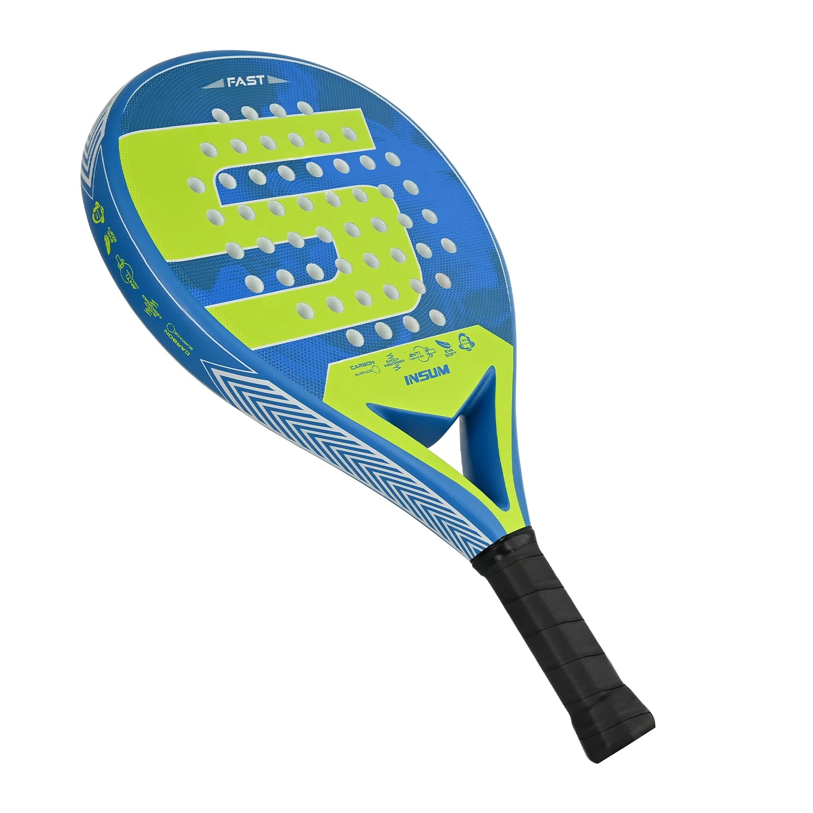 INSUM Padel Racket Lightweight Padel Tennis Racquets With Diamond Shape & Anti-Vibration System Suitable For Beginner To Advance