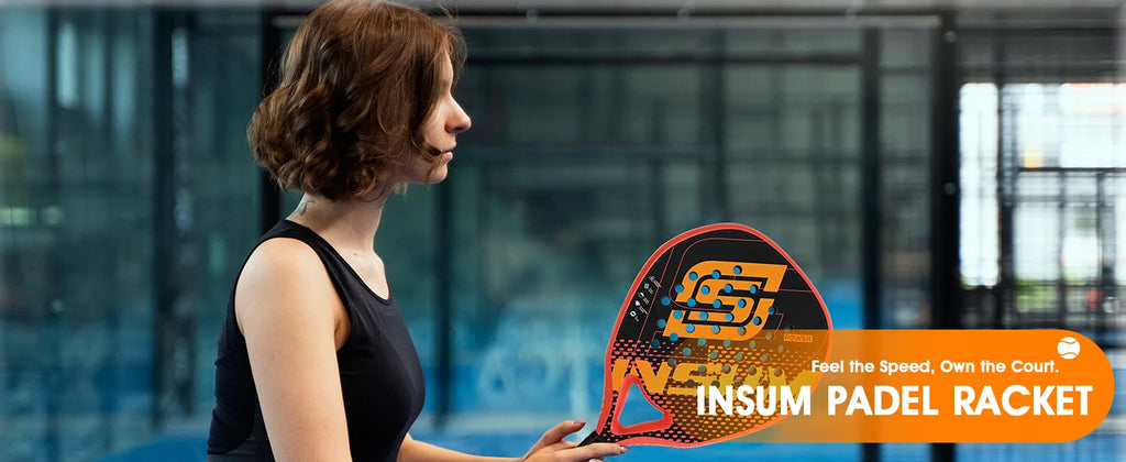 INSUM Padel Racket Lightweight Padel Tennis Racquets With Diamond Shape & Anti-Vibration System Suitable For Beginner To Advance