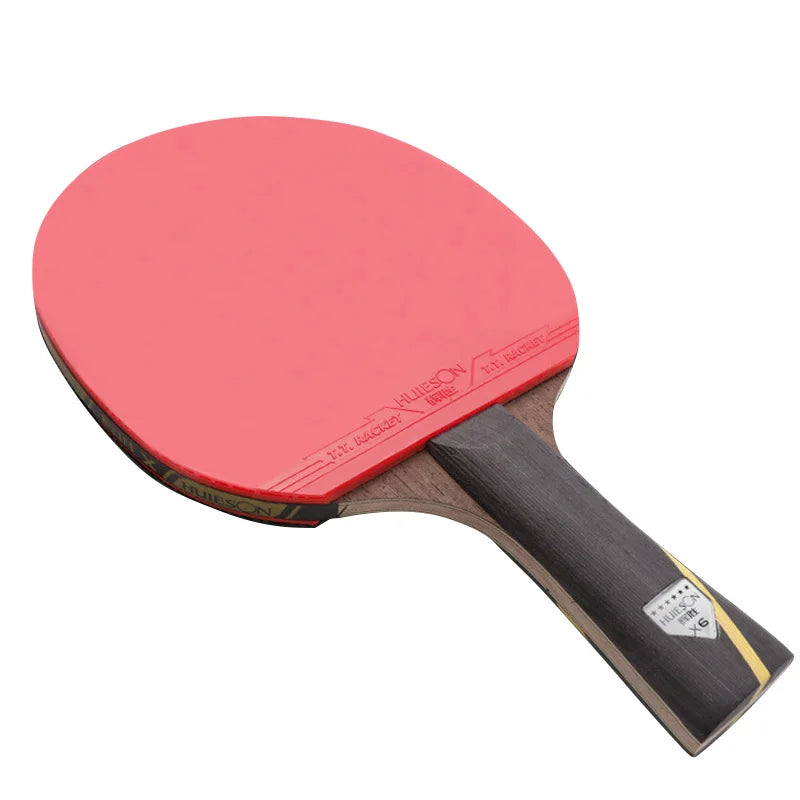 HUIESON 6-Star Table Tennis Racket Set - Complete 2-Player Starter Package with Balls