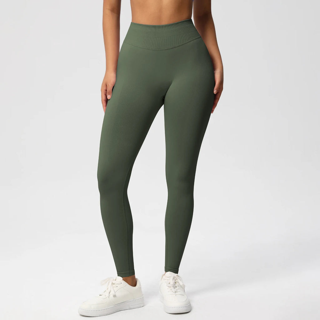 Seamless Women Solid Waist Yoga Pants Three-section Waist Sexy Hip-lifting Tight Sports Pants Fitness Exercise Yoga Pants