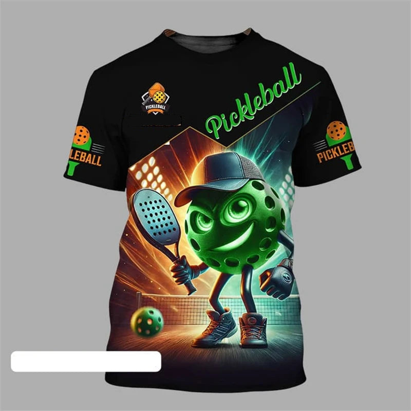 Pickleball Team Sports T-shirt For Men And Women O Neck Short Sleeve T Shirts Cool Fashion Pattern Design Trend Outdoor Tee Top