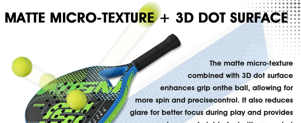 Padel Racket Carbon Fiber Diamond Shape EVA Core Power Control Padel Tennis Racquet for Advanced Players