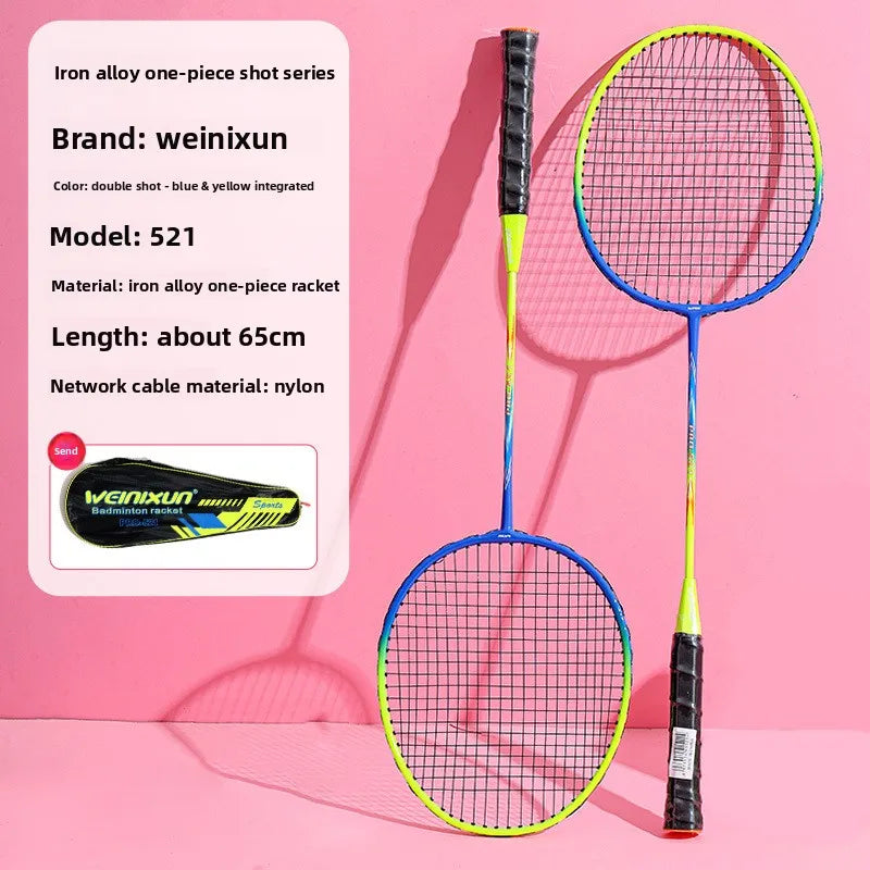 New Durable Badminton Rackets (Set of 2) – Ideal for Adults and Secondary School Students: High-Bounce Rackets for Beginners