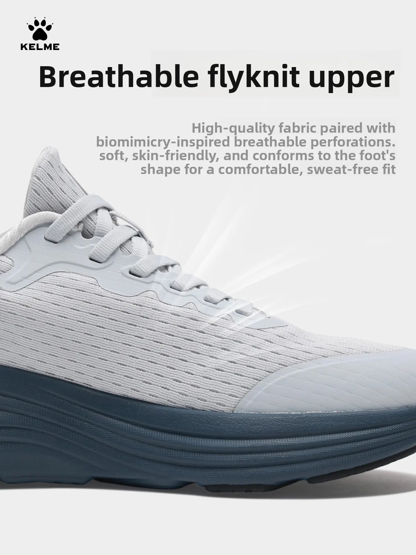 Kelme Men's Casual Running Shoes Shock-absorbing And Breathable Running Shoes Lightweight And Shock-absorbing Sports Shoes