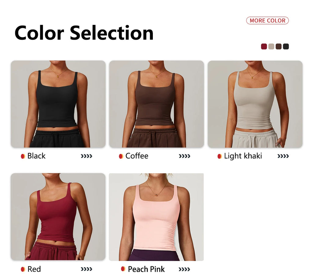 Summer Women's Workout Yoga Tank Top Quick-Dry Gym Sports Vest Female Running Tight Top Women U-Back Fitness Underwear