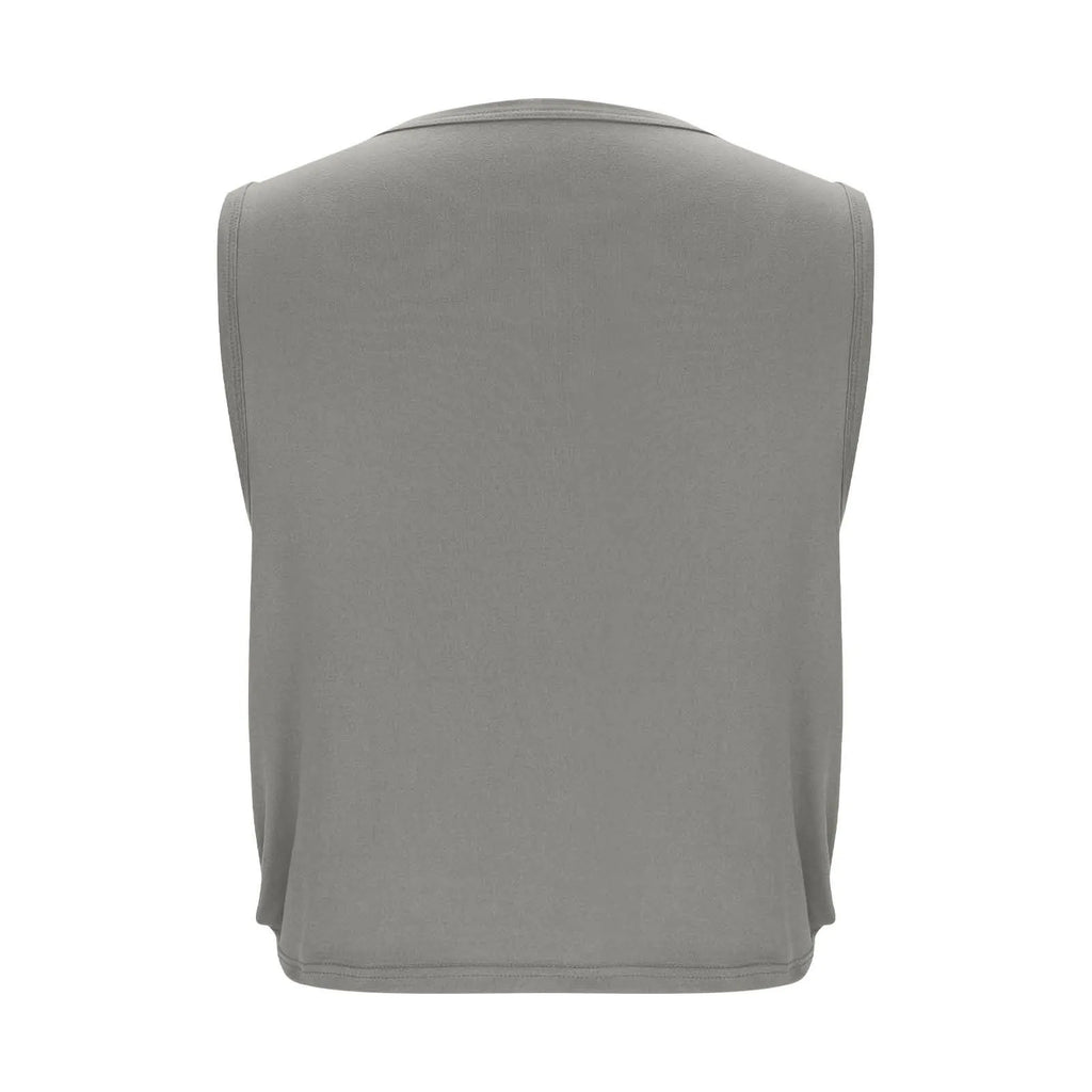 Women Sleeveless Yoga Tops Athletic Vest Breathable Blouse Cover Up Gym Workout Cool T-Shirt Running Short Tank Crop Top