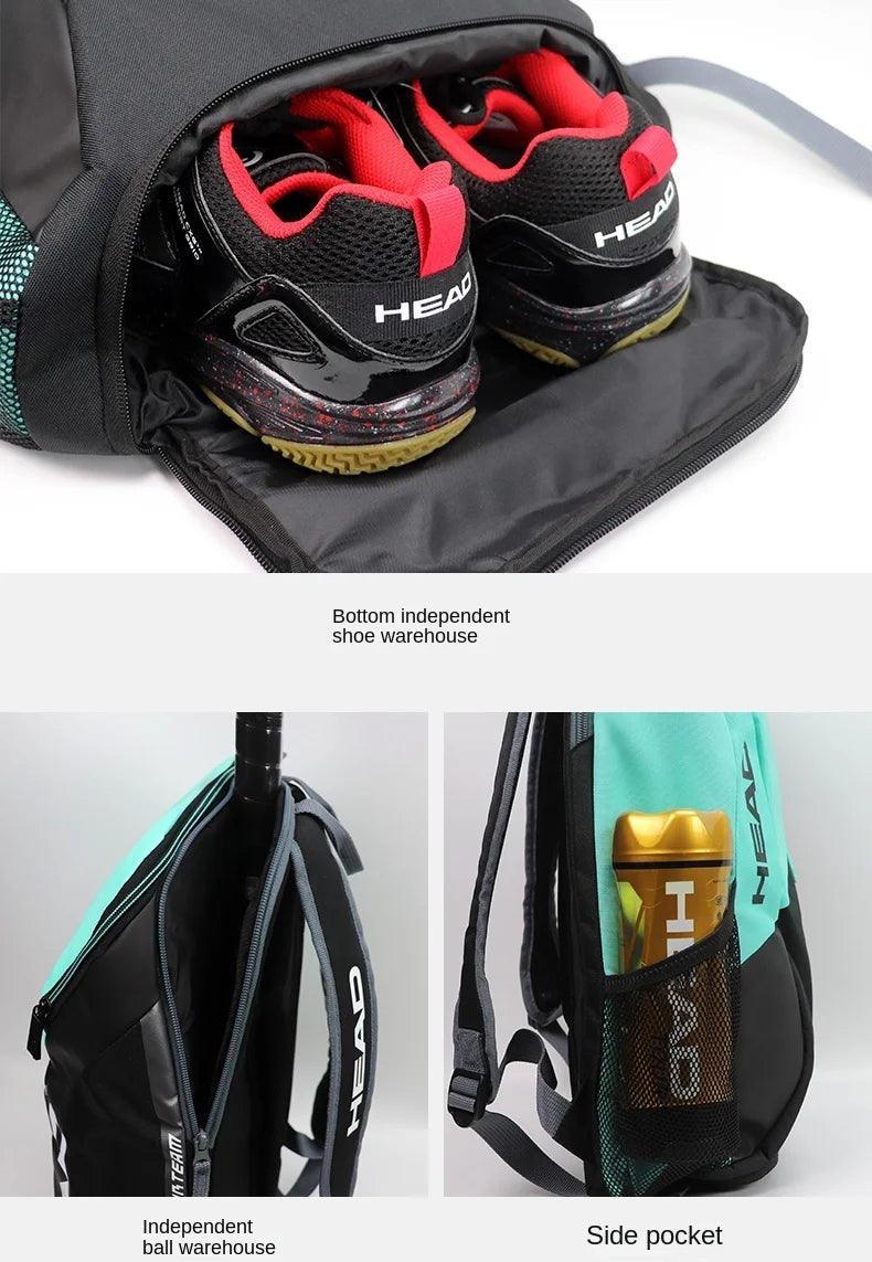 HEAD Tour Team Series 25L Tennis Racket Bags for Men Women Original Comfortable Backpack With Shoe Storage 2 Rackets