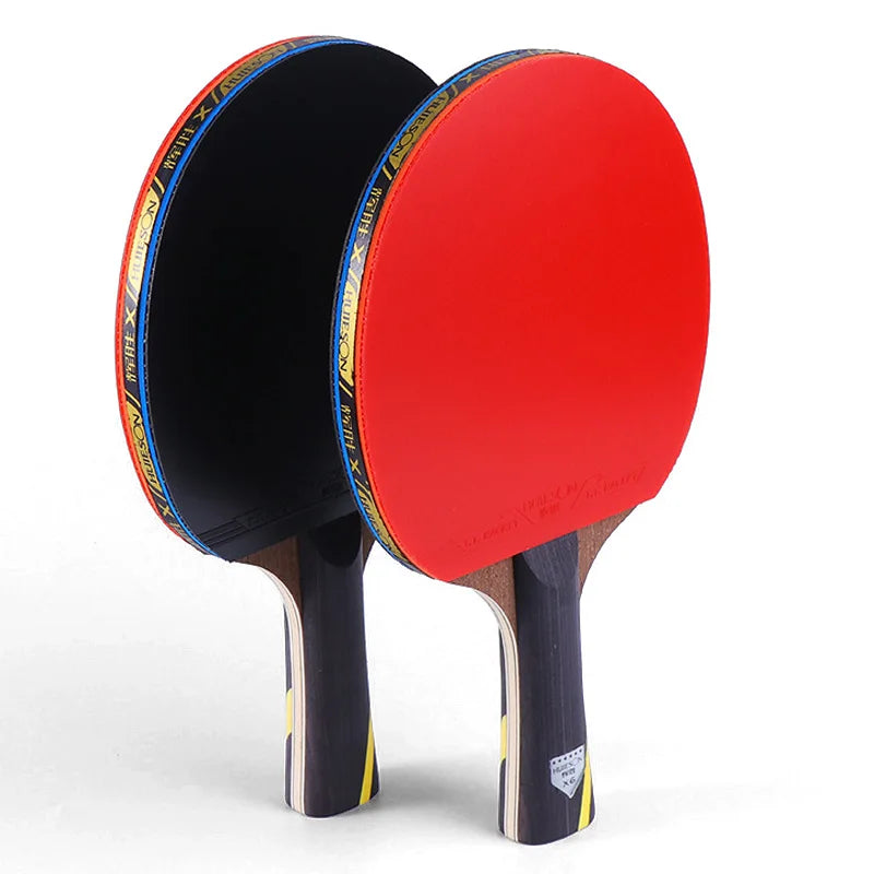 HUIESON 6-Star Table Tennis Racket Set - Complete 2-Player Starter Package with Balls