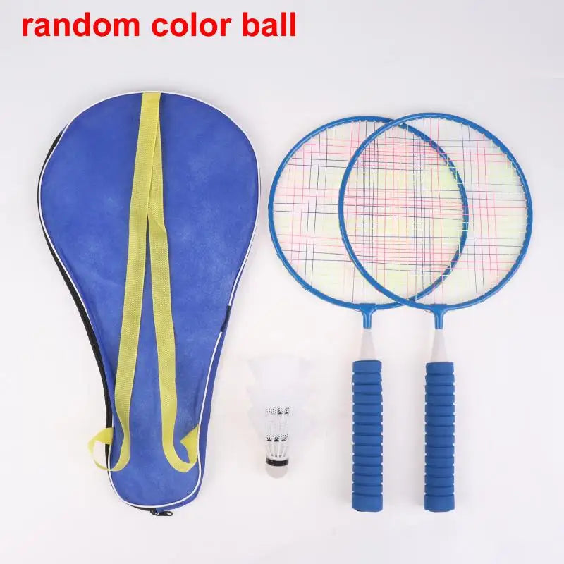 Family Sports Toy: Children's Lightweight Badminton Racket Double Set with Backpack, Designed for Kids Sports