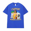 Comparison of Sports Fun Satire Humor Men's and Women's T-shirts Street Hip-hop Summer Men's Round Neck Short Sleeved Shirts