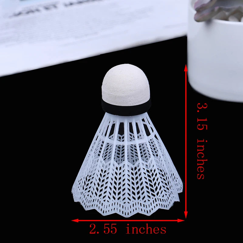 12 Pcs White Plastic Badminton Ball Shuttlecocks Sport Training Supplies