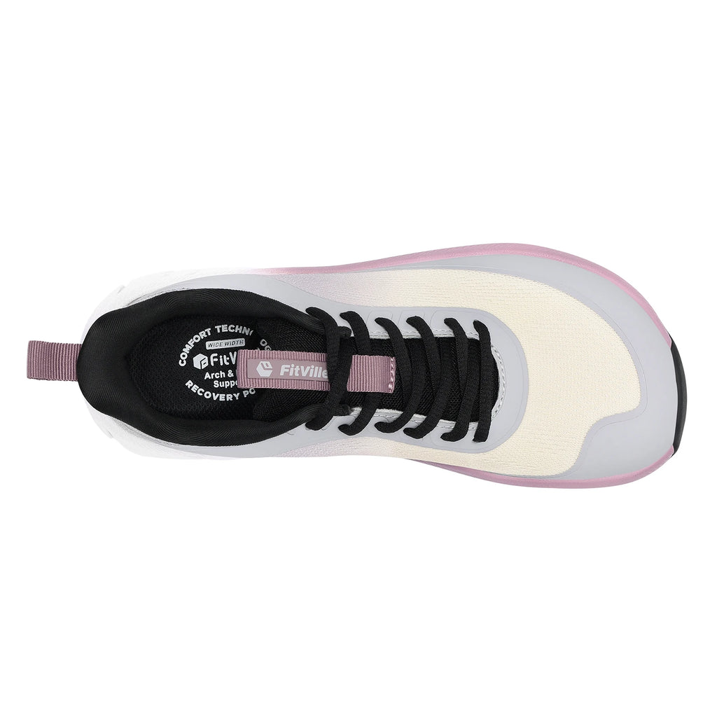 Fittington Women's Sports Shoes Wide Women Sneakers Non-Slip Tennis Walking Running Shoes For Women Swollen Feet Pain Relief
