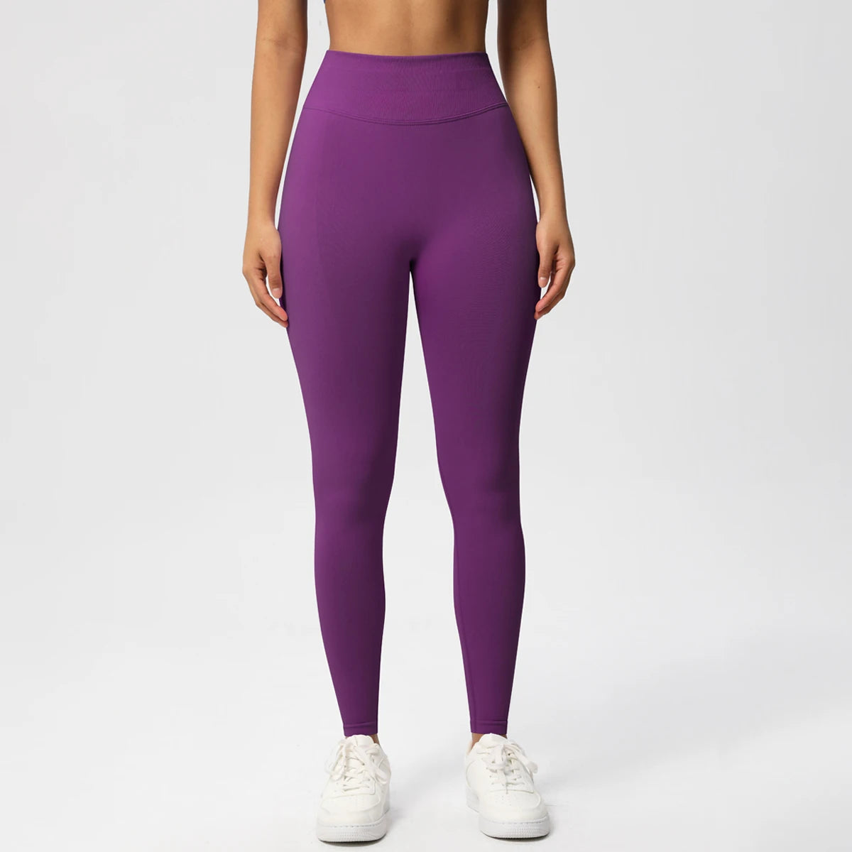 Seamless Women Solid Waist Yoga Pants Three-section Waist Sexy Hip-lifting Tight Sports Pants Fitness Exercise Yoga Pants