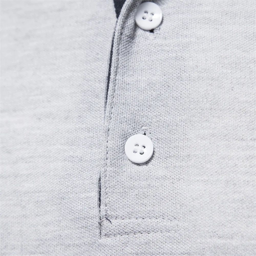 2026 New Polo T-shirts for Men High Grade Embroidery Solid Long Sleeve Golf Polo Shirts Spring Autumn Social Business Male Tops