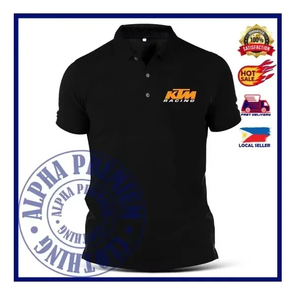 Polo KTM Racing T-Shirt Tshirt Sportswear Embroidery Racing Unisex Collar Casual Tee