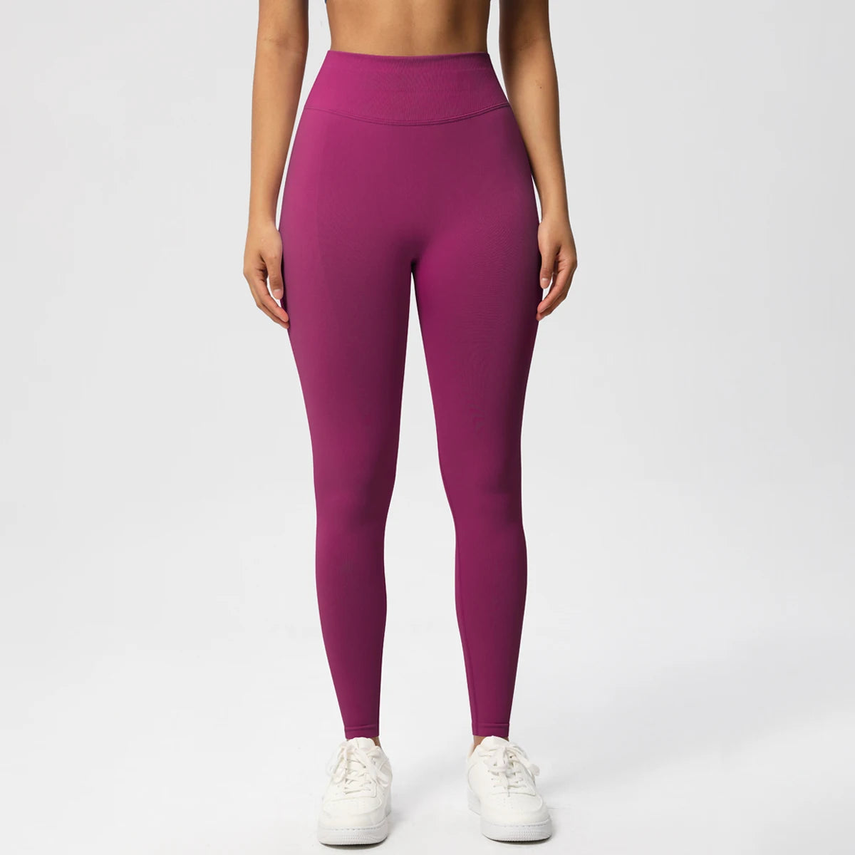 Seamless Women Solid Waist Yoga Pants Three-section Waist Sexy Hip-lifting Tight Sports Pants Fitness Exercise Yoga Pants