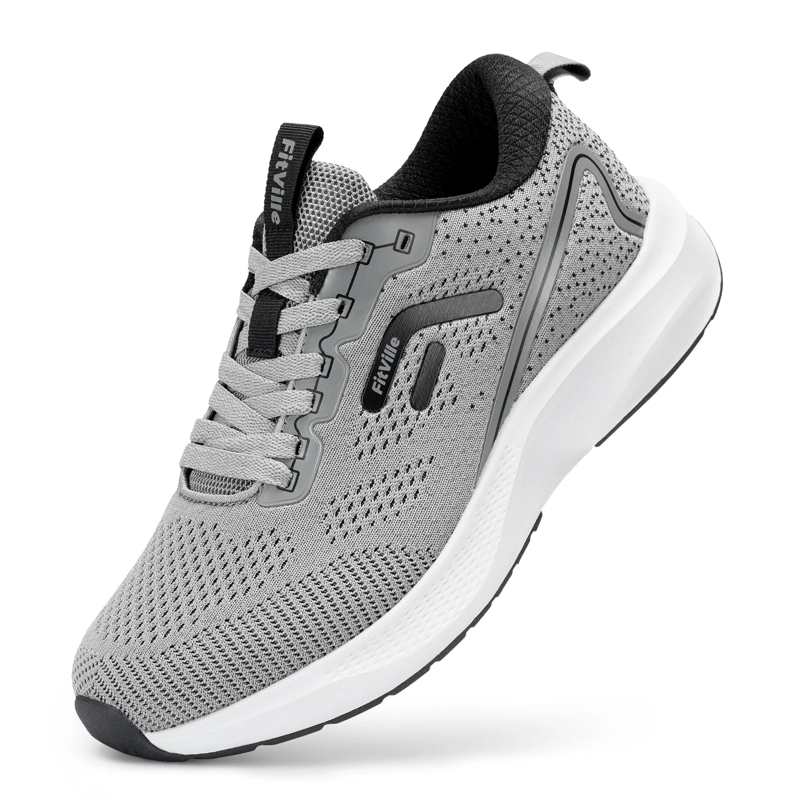 FitVille Mens Sport Running Shoes Breathable Lightweight Sneakers for Swollen Feet Wide Shoes Athletic Training Footwear