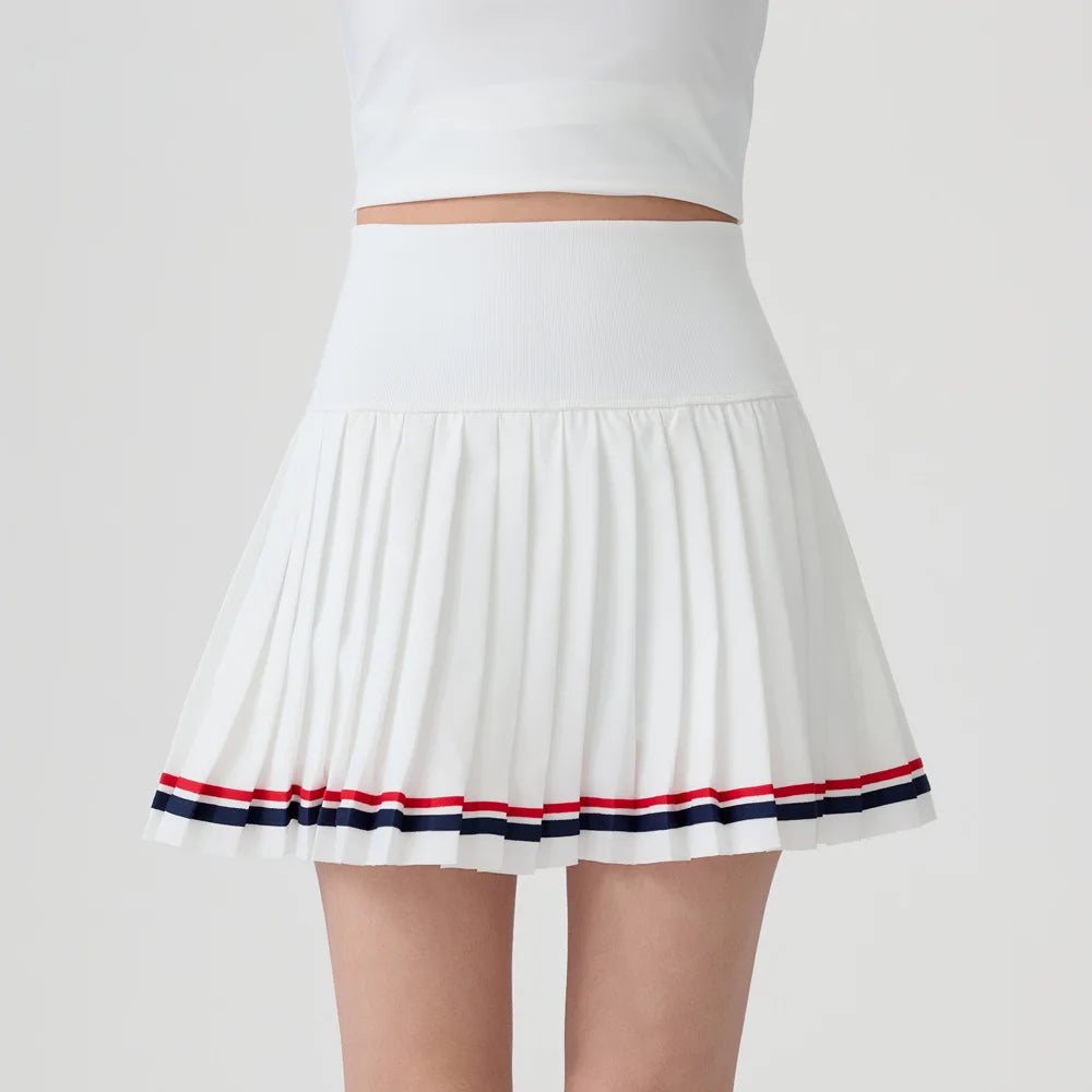 New Style Tennis Skirt, High-Waisted Slimming Tennis Wear, Quick-Drying Half-Length Pleated Skirt, Badminton Running Fitness Sports Short Skirt