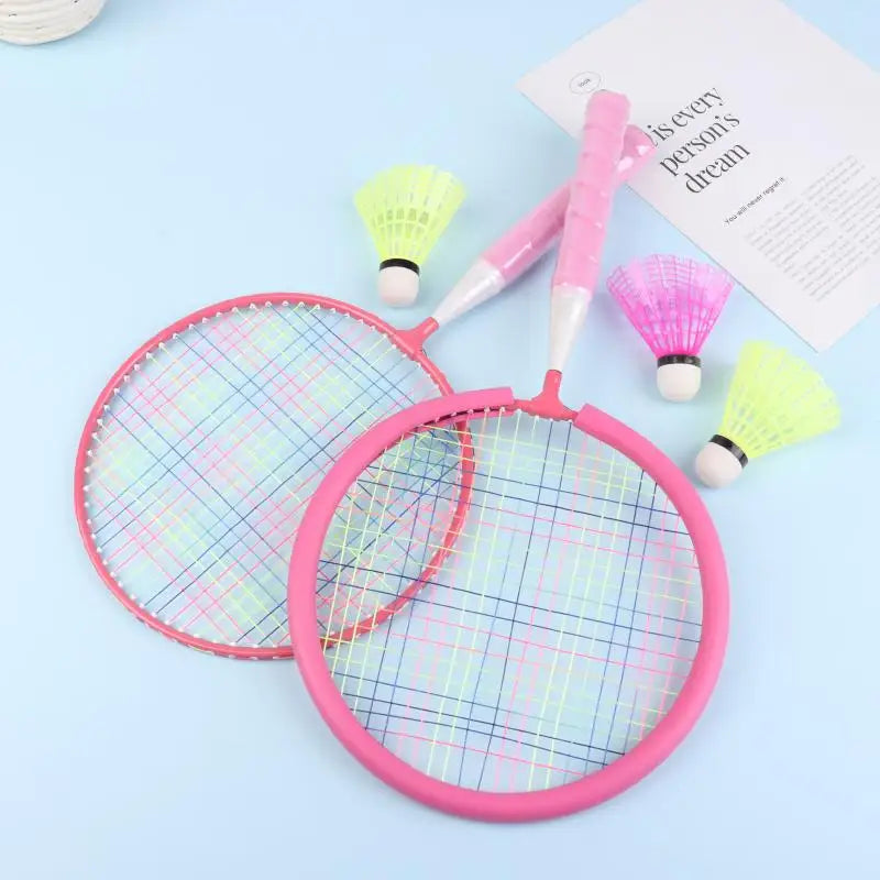 Family Sports Toy: Children's Lightweight Badminton Racket Double Set with Backpack, Designed for Kids Sports