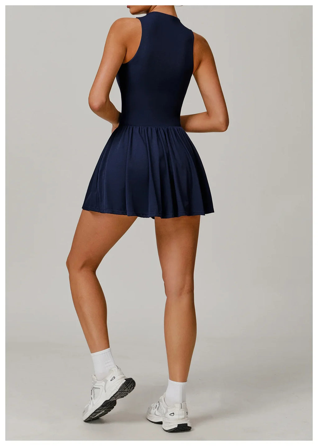 Tennis Skirt Sports Fitness Stand-up Collar Anti-light Golf Badminton Casual Fitness Workout Clothing Gym Yoga Suit for Women
