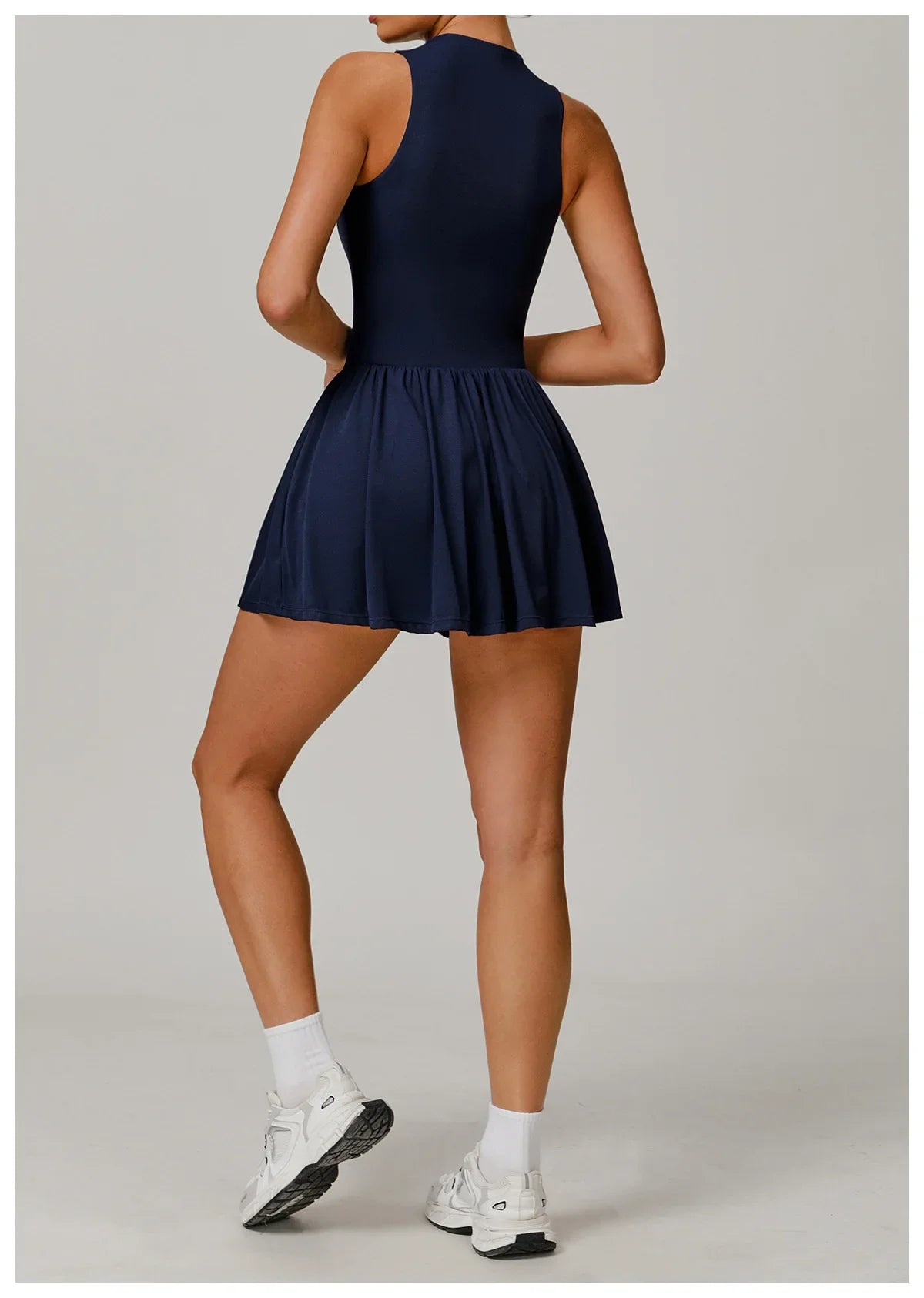 Tennis Skirt Sports Fitness Stand-up Collar Anti-light Golf Badminton Casual Fitness Workout Clothing Gym Yoga Suit for Women