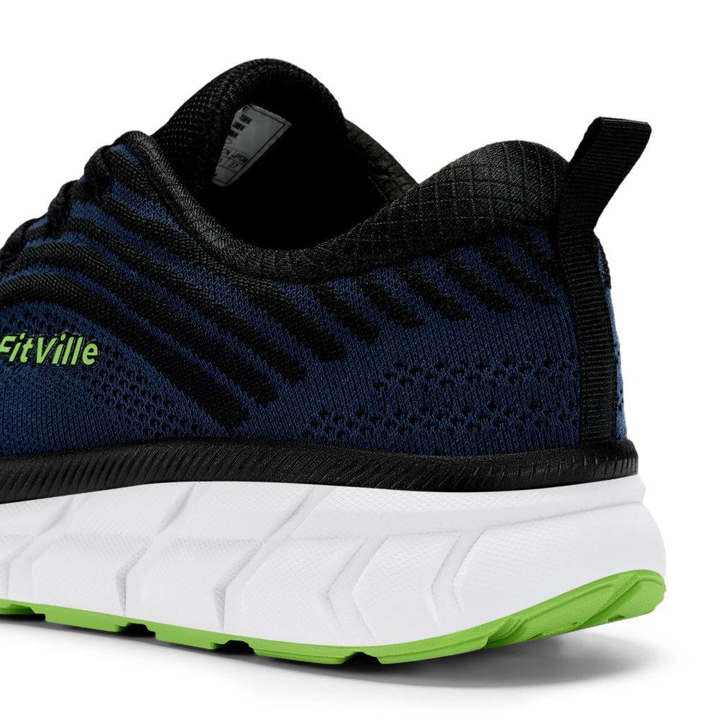 FitVille Men's Sports Shoes Extra Wide Running Walking Shoes for Men Comfort Casual Men Sneakers Lightweight Cushioned Footwear