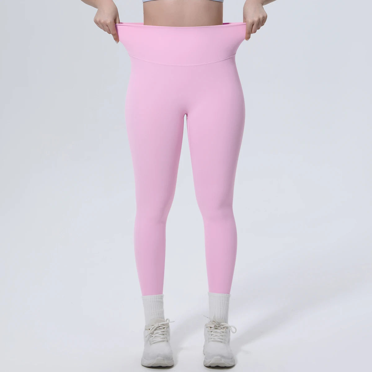 Summer Breathable Peach Buttocks Yoga Pants Solid Color High Stretch Sports Leggings Gym Push Up Outdoor Running Yoga Pants