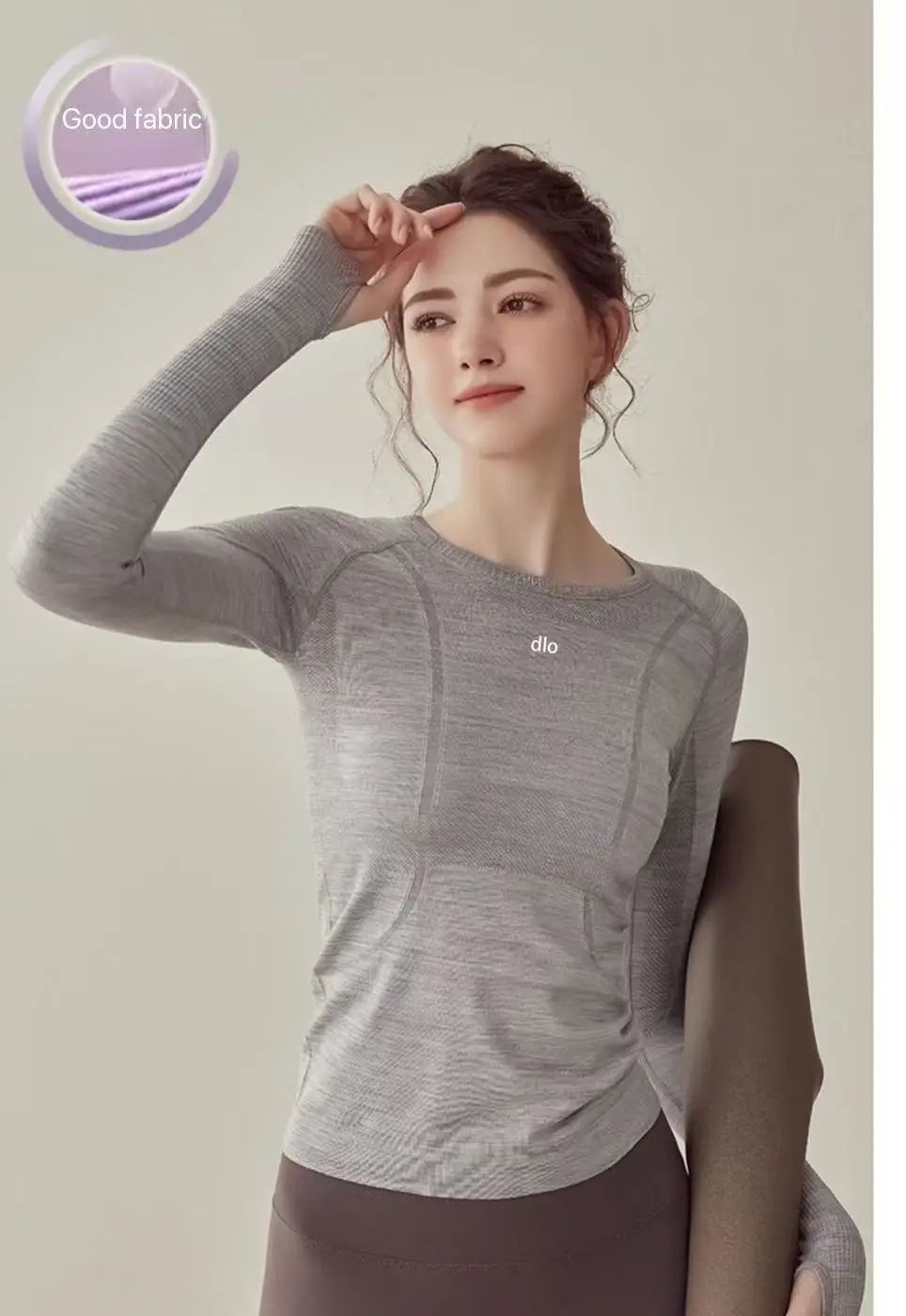 2026 New Women's Classics Long Sleeve Seamless Yoga Top Breathable Workout Shirt with Thumb Holes Fitness Gym Activewear