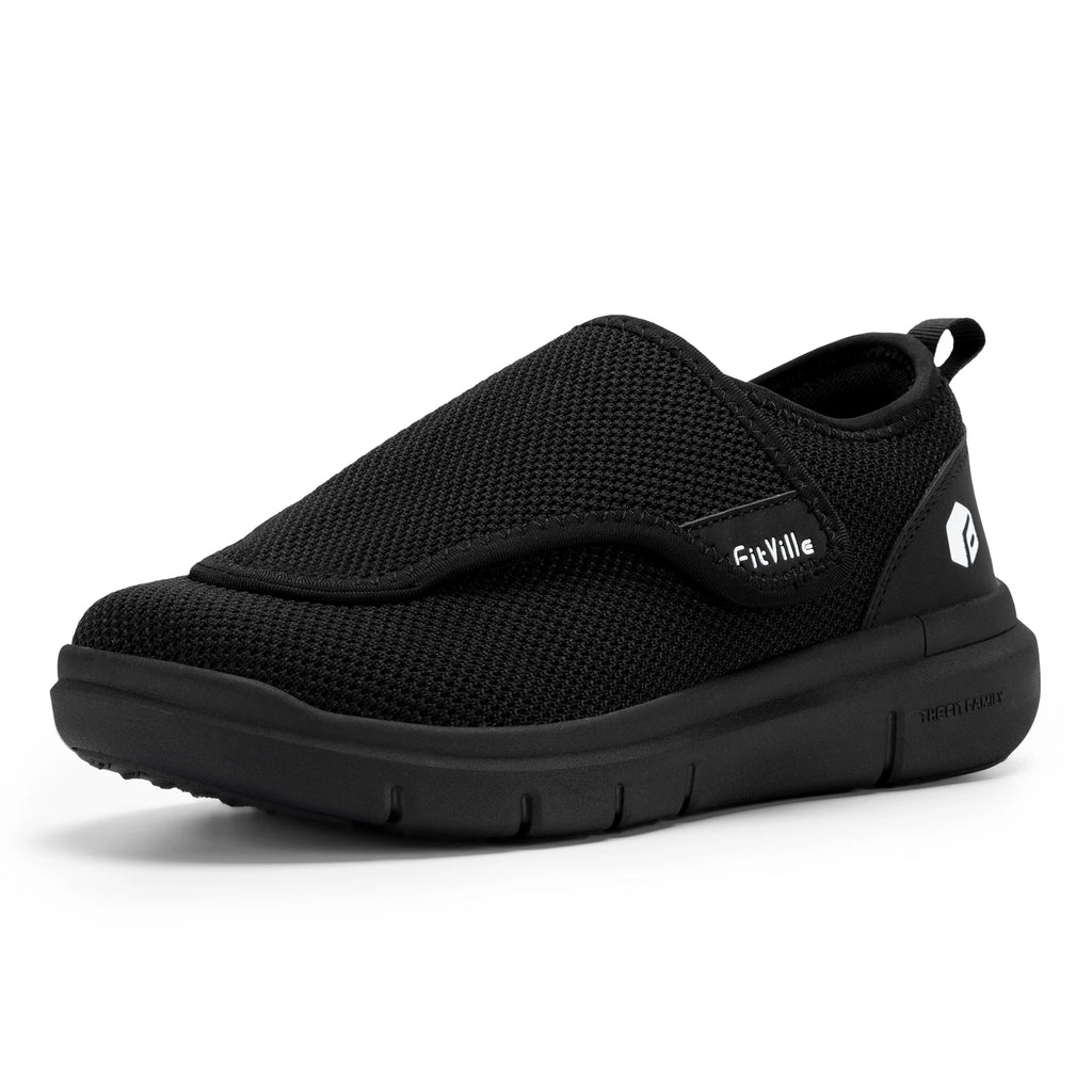 Fitville Women's Shoes Wide Width Diabetic Shoes Walking Casual Breathable for Swollen Feet Elderly Foot Pain Relief Neuropathy