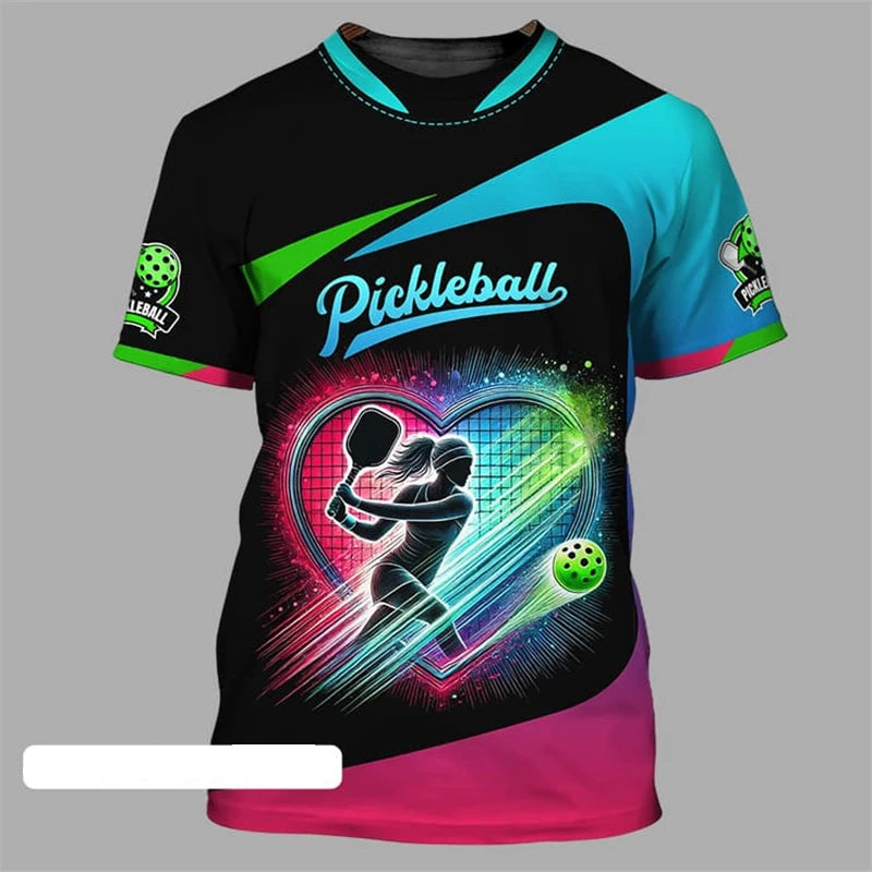 Pickleball Team Sports T-shirt For Men And Women O Neck Short Sleeve T Shirts Cool Fashion Pattern Design Trend Outdoor Tee Top