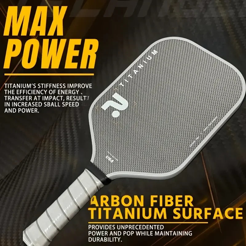 TITANIUM T700 Pickleball Paddle surface increases spin and control, 16mm polypropylene core, offensive, defensive