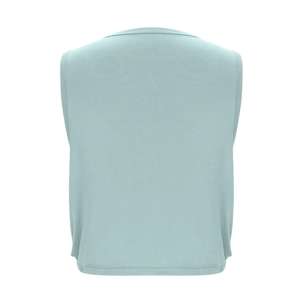 Women Sleeveless Yoga Tops Athletic Vest Breathable Blouse Cover Up Gym Workout Cool T-Shirt Running Short Tank Crop Top