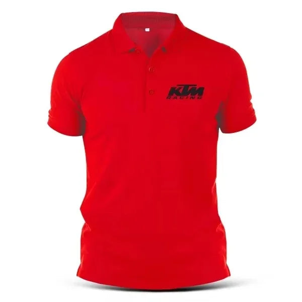Polo KTM Racing T-Shirt Tshirt Sportswear Embroidery Racing Unisex Collar Casual Tee