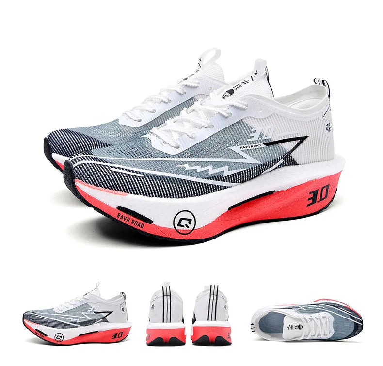Women's Carbon Board Sneakers Anti-slip Cushioned Comfortable Racing Training Running Shoes Mesh Tennis Shoes Casual for Women